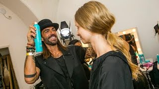 LFW SpringSummer 2016 Backstage with Moroccanoil at Temperley London [upl. by Maighdlin]