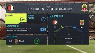 FIFA 22 Modalità Carriera 14 giornata della Eredivise Feyenoord Go Headed Egles [upl. by Grados]