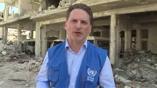 UNRWA CommissionerGeneral Pierre Krähenbühl visited Yarmouk [upl. by Eltsirc295]