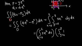 Calc III Line integral using Greens theorem example 15 [upl. by Koerner]