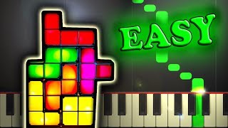 TETRIS THEME  Easy Piano Tutorial [upl. by Wesley]