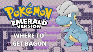 POKEMON EMERALD RUBY SAPPHIRE WHERE TO CATCH BAGON  HOW TO GET BAGON SALAMENCE  METEOR FALLS [upl. by Gnuy]