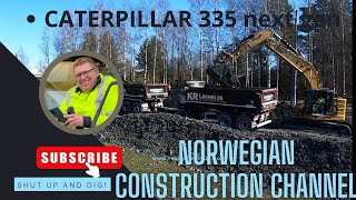 Caterpillar 335 ng with Oilquik loading truck in sunshiny Norway💪🤩 [upl. by Negroj]