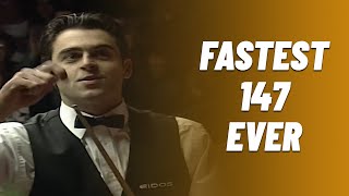 Ronnie OSullivan Fastest 147 World Championship 1997 [upl. by Latrina]