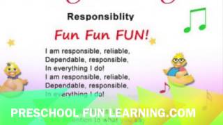 Responsibility Song Preschool Fun Learning Music [upl. by Jamison]