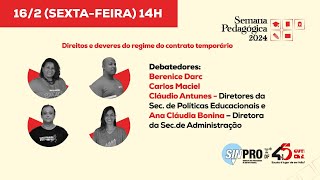 Direitos e deveres do regime do contrato temporário Sextafeira 1602 às 14h [upl. by Ettecul]