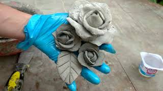 Flower vase making  Cement craft ideas [upl. by Abdul]