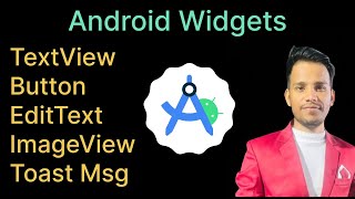 TextView EditText  Button ImageView amp Toast in Android Studio  Android Beginner Tutorial in Hindi [upl. by Celik683]