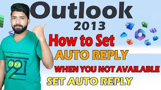 How to Set Auto Reply Message in Outlook 2013  By The knowledge hub [upl. by Jenn383]