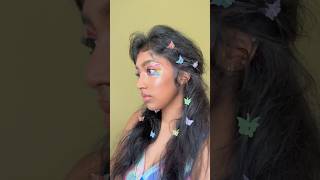 🦋 barbie fairytopia bibble fairy makeup transition foryou halloween butterfly browngirl [upl. by Itram924]