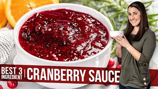 Basic 3 Ingredient Cranberry Sauce Plus Variations [upl. by Urbanna]