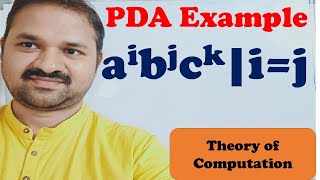 Design of PDA for Language Lai bj ck  ij  Theory of computation  TOC FLAT  PDA Examples [upl. by Ihsorih967]