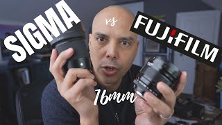 Sigma 16mm vs Fujifilm 16mm 14 [upl. by Yoral]