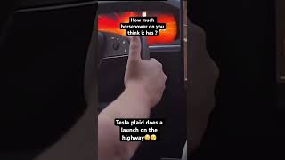 Tesla plaid does a launch😮‍💨shorts youtubeshorts automobile car teslaplaid tesla srt fyp [upl. by Olenolin241]