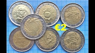 2 euro Italy 7 memory coins Verdi 2013 handling 2012 association 2011 Treaty Rome 2007 Olymp Constit [upl. by Cummings203]