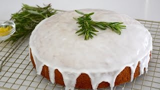 Rosemary Olive Oil Lemon Cake Recipe [upl. by Ordnasela]