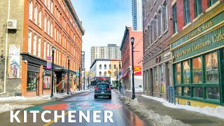 Kitchener Downtown Drive 4K  Ontario Canada [upl. by Janella]