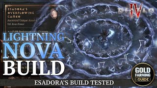 Diablo 4 Lightning Nova Build Tested  Chain Lightning Esadoras Overflowing Cameo Is it any good [upl. by Esele173]