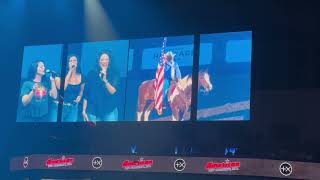 Ft Worth Stockyards Rodeo National Anthem at Cowtown Coliseum [upl. by Ahsatan]