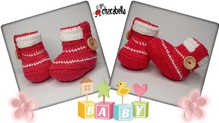 Crochet Baby Booties  Crochet Baby Shoes  How to Crochet Fur Flap Baby Booties 612 Months [upl. by Anelec236]