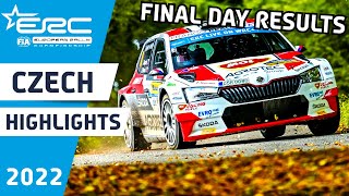 Sunday Highlights and Rally Results  ERC Barum Czech Rally Zlín 2022 [upl. by Reginauld315]