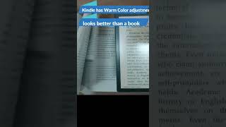 Kindle vs book Warm color Feature  Kindles antiblue light screen [upl. by Jarvis60]