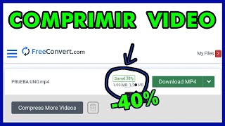 ➡️ Cómo COMPRIMIR un VÍDEO para que PESE MENOS 🚀 Gratis Online Sin Programas  2024 [upl. by Reeta]