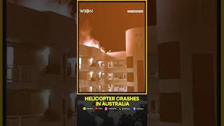 Eyewitness video shows fire and smoke after Cairns helicopter crash  WION Shorts [upl. by Nagrom286]