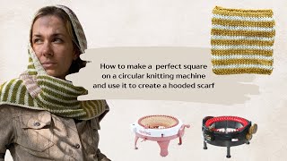 How to make a perfect square on a circular knitting machine Sentro  Addi [upl. by Lorrac]