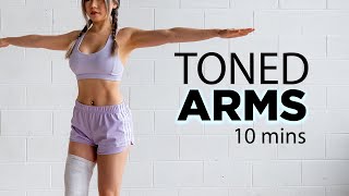 10 Mins Toned Arms Workout  No Equipment [upl. by Asined675]