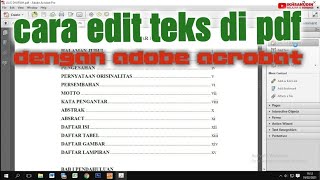 cara edit teks di pdf dengan adobe acrobat [upl. by Brower]