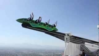 XScream thrill ride at Stratosphere Las Vegas Full HD  OffRide [upl. by Enamrej235]