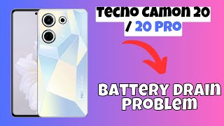 Battery Drain Problem Tecno Camon 2020 Pro  How to show Battery Drain settings [upl. by Tsenrae]