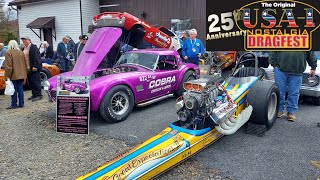 BRUCE LARSON OPEN HOUSE 2023 museum funny cars dragsters car show race shop [upl. by Ainet]