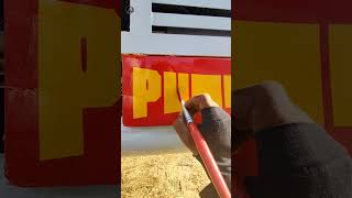 PUSHPA 🔥 name logo writing on truck art truck pushpa new [upl. by Quinlan]