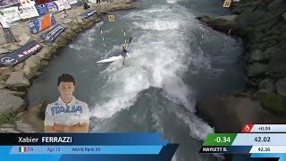 Xabier Ferrazzi  Kayak SemiFinal  2024 ICF Canoe Slalom World Cup Ivrea Italy [upl. by Flosi]