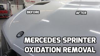 Removing Oxidation and Decal Impressions on a Mercedes Sprinter [upl. by Lewellen]