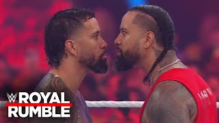 Jey and Jimmy Uso come facetoface in Royal Rumble Royal Rumble 2024 highlights [upl. by Mroz]