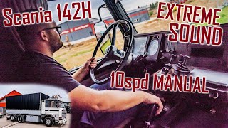 LOUD PIPES amp UPHILL Scania 142H V8  Insane Exhaust 10 speed Manual DKP Slovakia [upl. by Adaj790]