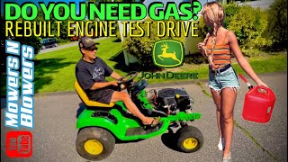 REBUILT KOHLER COMMAND ENGINE INSTALLATION JOHN DEERE LT160 LAWNTRACTOR FIRST TEST DRIVE WILL IT RUN [upl. by Herold433]