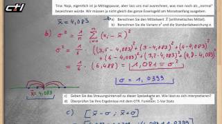 Streuungsmaße  Mittelwert Varianz und Standardabweichung ★ GTR [upl. by Almat]