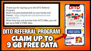 DITO SIM CARD REFERRAL PROGRAM  CLAIM UP TO 6GB DATA  PAANO BA TUTORIAL [upl. by Schroder363]