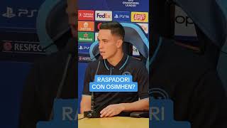 RASPADORI E OSIMHEN IN CAMPO INSIEME LA RISPOSTA DI JACK IN CONFERENZA STAMPA shorts [upl. by Bright]