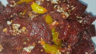 Beetroot fry recipehealthy foodBeetroot recipe yummy food recipes 😋 [upl. by Asiil519]