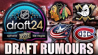 HUGE 2024 NHL DRAFT RUMOURS TOP 5 PICKS REVEALED Blackhawks Ducks Blue Jackets Habs [upl. by Anihpled752]