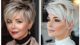 CORTES DE CABELLO CORTO MUJER 2024 pixie Haircut ideas [upl. by Ruff]