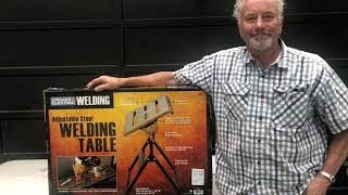 Welding Table Harbor Freight Chicago Electric review and assembly [upl. by Votaw344]