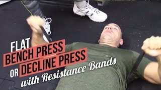 How to Do Flat Bench Press and Decline Press with Resistance Bands [upl. by Jeanna]