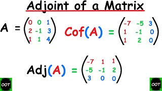 HOW TO FIND THE ADJOINADJUGATE OF A MATRIX [upl. by Normac]