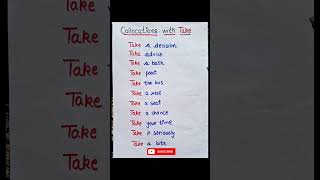 collocations with take collocationsenglish grammar collocations [upl. by Htrag19]